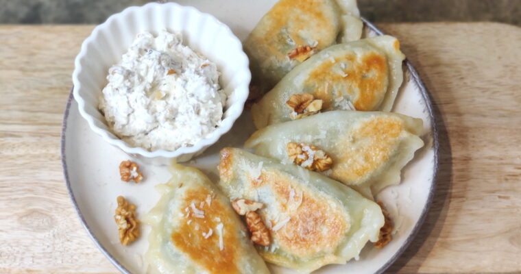 Pierogi z gorgonzolą i szpinakiem